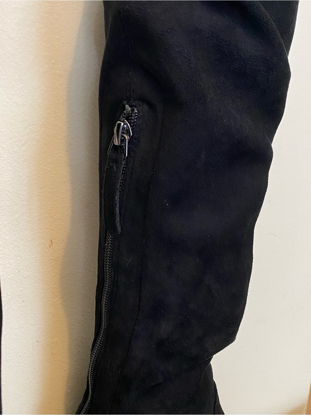 Womens Over The Knee Stretch Thigh High Black Suede Boots EUR Size 35 Size 5 - Picture 7 of 12